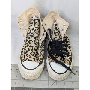 Converse Chuck Taylor All Star High Top Leopard Sneakers Made in USA Size 4